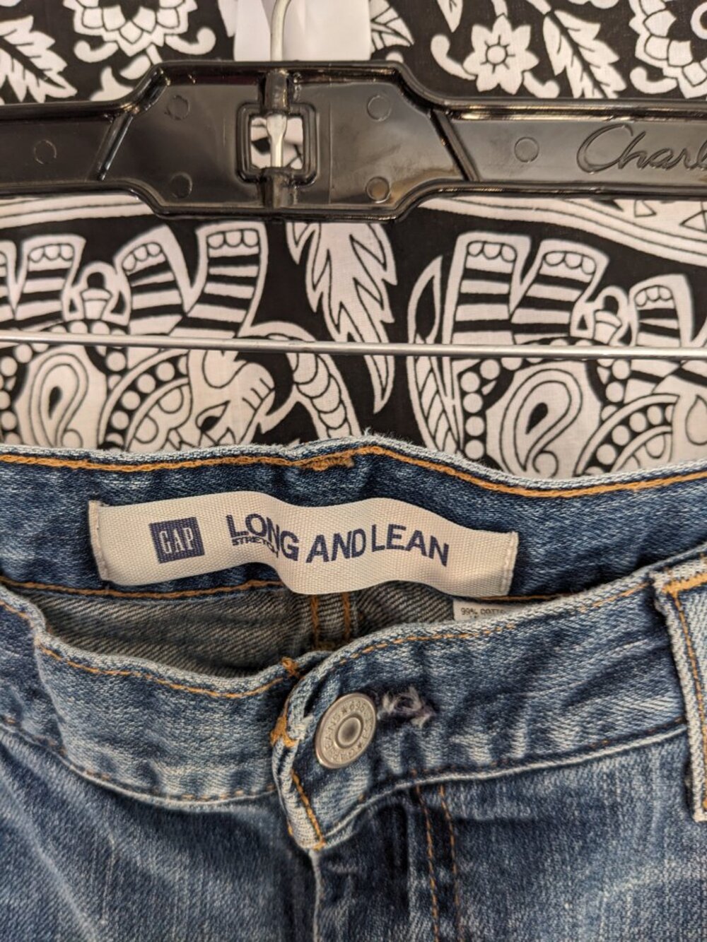 **Final Sale** Gap Long & Lean Flare Jeans Sz 10 Long - Picture 5 of 7